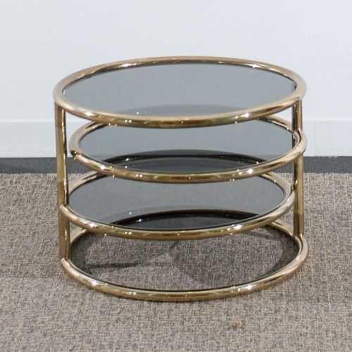 Brass Smoked Glass Cocktail Tables (Photo 18 of 20)