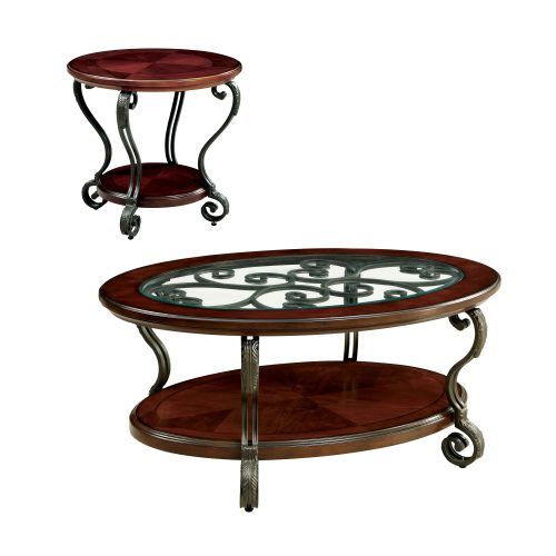 Cohler Traditional Brown Cherry Oval Coffee Tables (Photo 11 of 20)