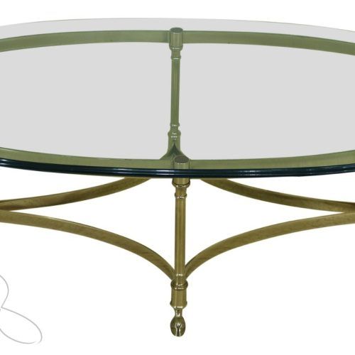 Glass And Gold Oval Coffee Tables (Photo 3 of 20)