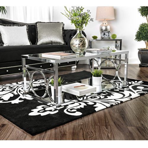 Silver Orchid Ipsen Contemporary Glass Top Coffee Tables (Photo 1 of 20)