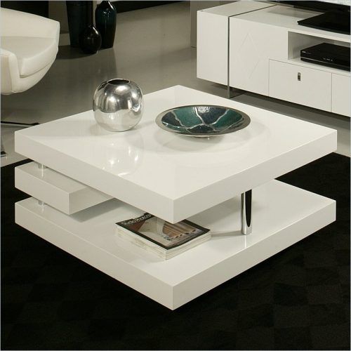 Square High-Gloss Coffee Tables (Photo 5 of 20)