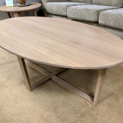 White Grained Wood Hexagonal Coffee Tables (Photo 2 of 20)