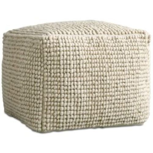White And Blush Fabric Square Ottomans (Photo 16 of 20)