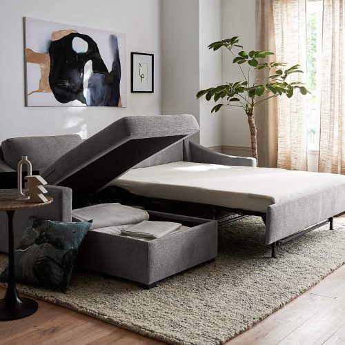 U-Shaped Sectional Sofa With Pull-Out Bed (Photo 16 of 20)