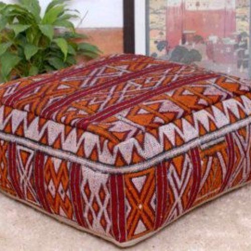 Traditional Hand Woven Pouf Ottomans (Photo 1 of 20)