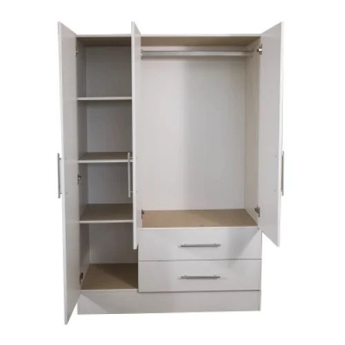 White 3 Door Wardrobes With Drawers (Photo 15 of 20)