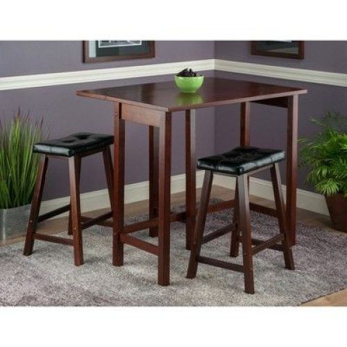 Bettencourt 3 Piece Counter Height Solid Wood Dining Sets (Photo 3 of 20)