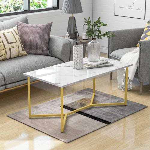 Faux Marble Gold Coffee Tables (Photo 20 of 20)
