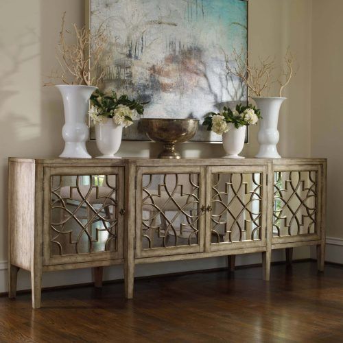 Natural Wood Mirrored Media Console Tables (Photo 12 of 20)