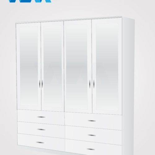 4 Door Wardrobes With Mirror And Drawers (Photo 5 of 20)
