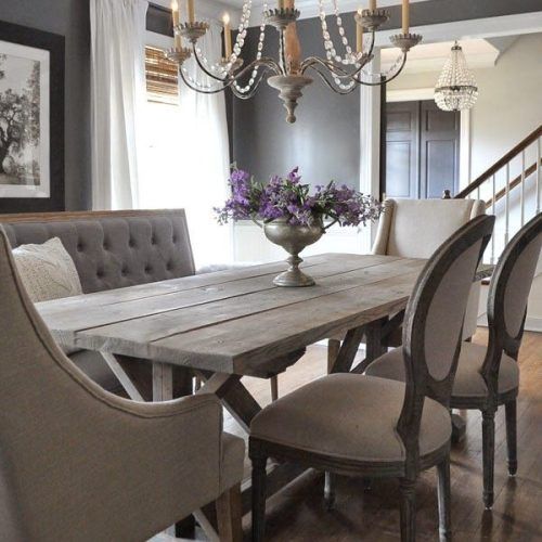 Bale Rustic Grey 7 Piece Dining Sets With Pearson White Side Chairs (Photo 16 of 20)