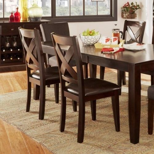 Caira 7 Piece Rectangular Dining Sets With Upholstered Side Chairs (Photo 11 of 20)