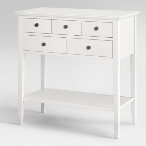 White Triangular Console Tables (Photo 17 of 20)