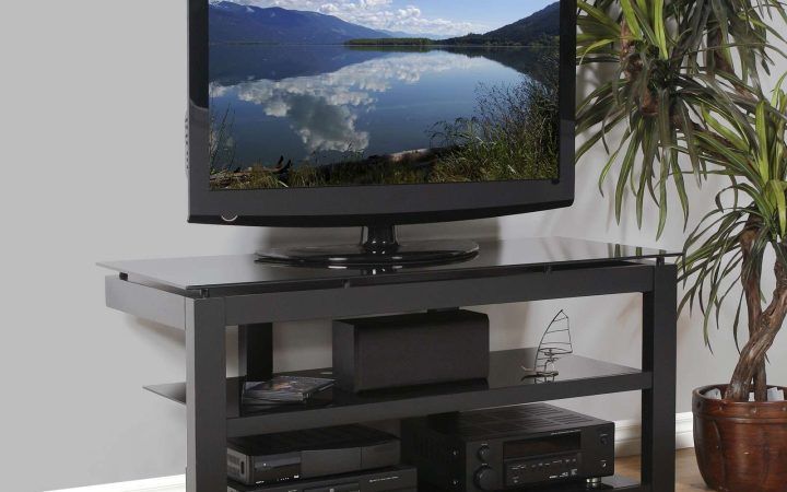 15 Ideas of Wood Tv Stands with Glass Top