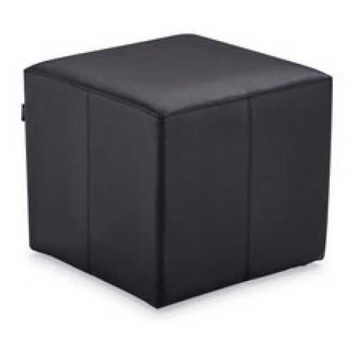 Light Blue And Gray Solid Cube Pouf Ottomans (Photo 13 of 20)