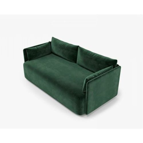 Green Canvas French Chateau Square Pouf Ottomans (Photo 9 of 20)