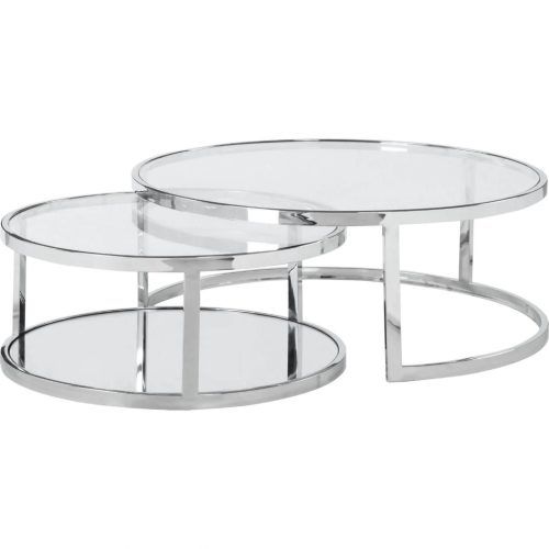 Polished Chrome Round Cocktail Tables (Photo 9 of 20)