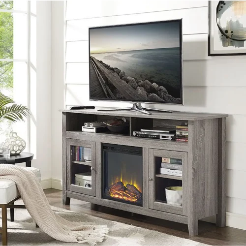 Wood Highboy Fireplace Tv Stands (Photo 16 of 20)