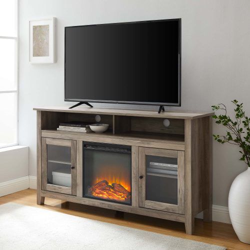 Wood Highboy Fireplace Tv Stands (Photo 5 of 20)