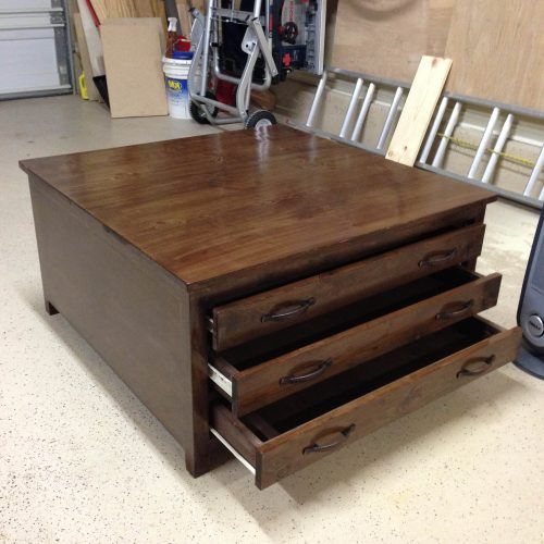 Walnut Finish 6-Drawer Coffee Tables (Photo 1 of 20)