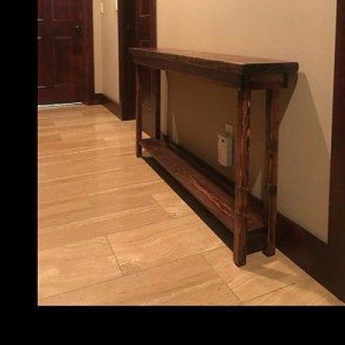 Rustic Walnut Wood Console Tables (Photo 12 of 20)