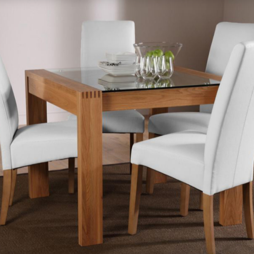 Glass And Oak Dining Tables And Chairs (Photo 4 of 20)