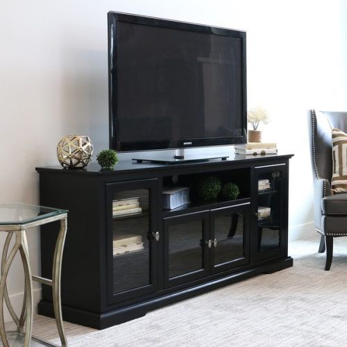 Dark Brown Tv Cabinets With 2 Sliding Doors And Drawer (Photo 3 of 20)