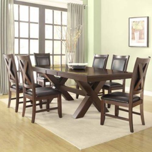 Laurent 7 Piece Rectangle Dining Sets With Wood Chairs (Photo 3 of 20)