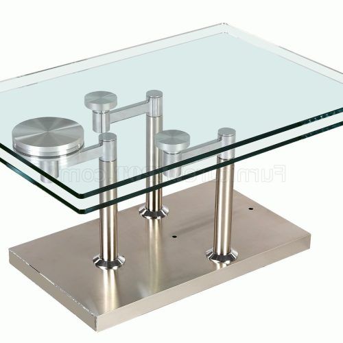 Glass And Stainless Steel Cocktail Tables (Photo 20 of 20)