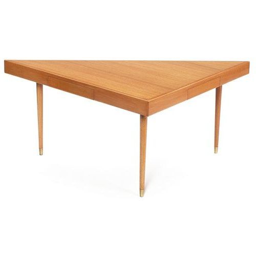 Pecan Brown Triangular Coffee Tables (Photo 10 of 20)