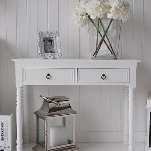 White Triangular Console Tables (Photo 4 of 20)
