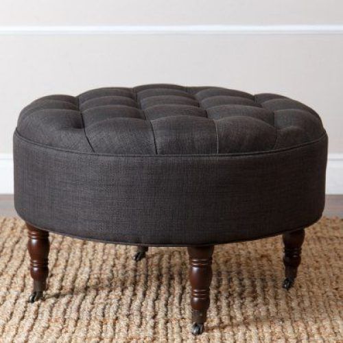 Tufted Fabric Cocktail Ottomans (Photo 14 of 20)