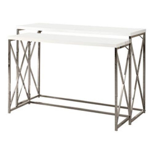 Metallic Silver Console Tables (Photo 5 of 20)
