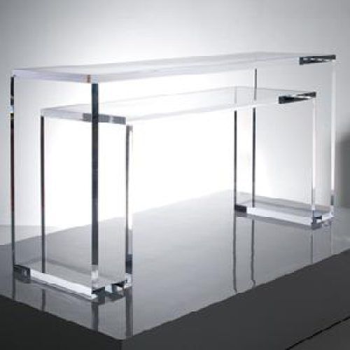 Clear Acrylic Console Tables (Photo 5 of 20)