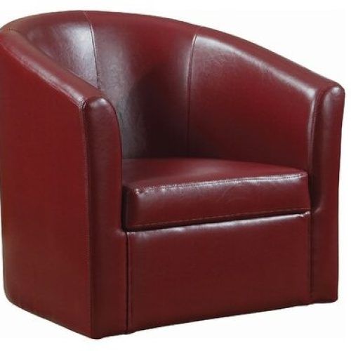 Ansar Faux Leather Barrel Chairs (Photo 6 of 20)