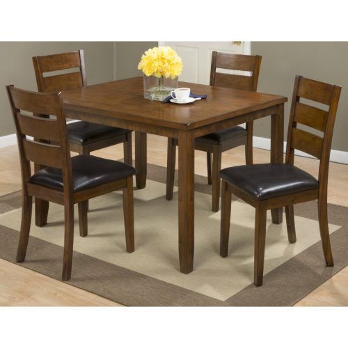Adan 5 Piece Solid Wood Dining Sets (Set Of 5) (Photo 8 of 20)