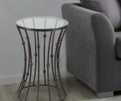 Top 20 of Adeco Accent Postmodernism Drum Shape Black Metal Coffee Tables