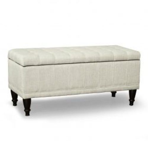 White Solid Cylinder Pouf Ottomans (Photo 4 of 20)