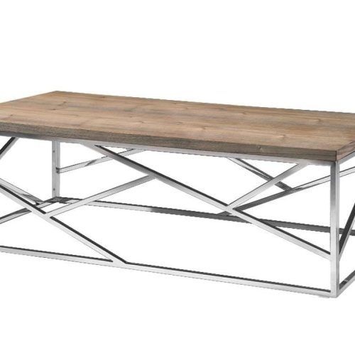 Wood Chrome Coffee Tables (Photo 1 of 20)