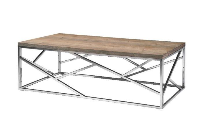 20 Collection of Wood Chrome Coffee Tables
