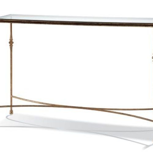 Gold And Clear Acrylic Console Tables (Photo 10 of 20)