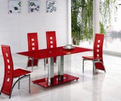 20 Ideas of Red Dining Tables and Chairs
