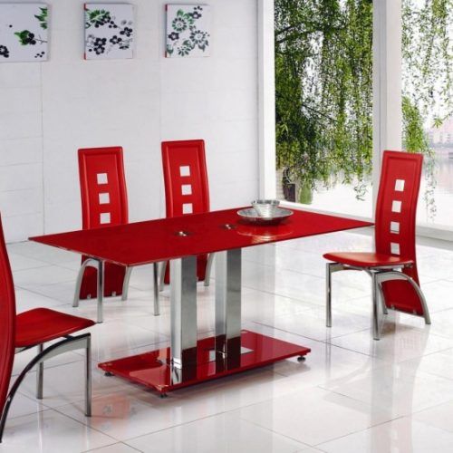 Red Dining Tables And Chairs (Photo 1 of 20)