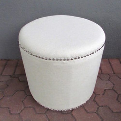 Dark Red And Cream Woven Pouf Ottomans (Photo 15 of 20)