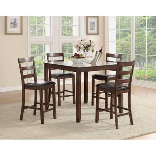 Biggs 5 Piece Counter Height Solid Wood Dining Sets (Set Of 5) (Photo 2 of 20)