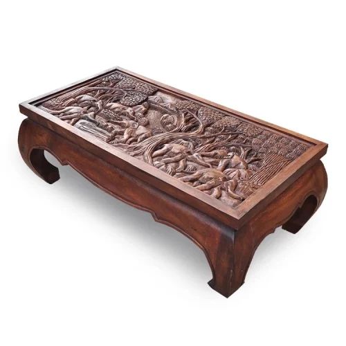 Wooden Hand Carved Coffee Tables (Photo 3 of 20)