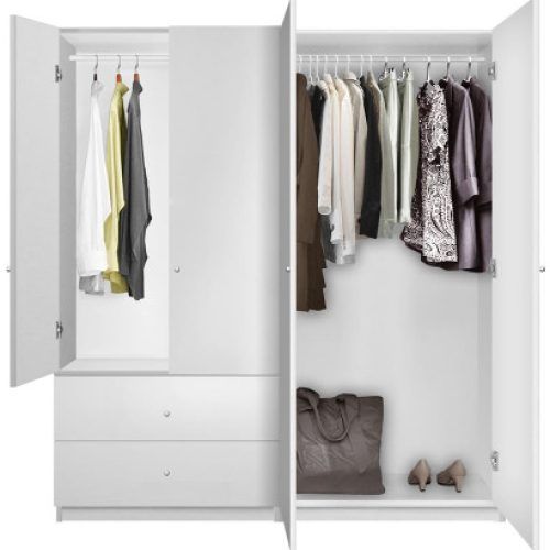 Double Wardrobes With Drawers And Shelves (Photo 5 of 20)