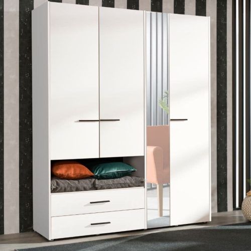4 Door Wardrobes With Mirror And Drawers (Photo 9 of 20)