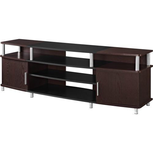 Carson Tv Stands In Black And Cherry (Photo 8 of 20)