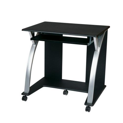 Large Rolling Tv Stands On Wheels With Black Finish Metal Shelf (Photo 2 of 20)